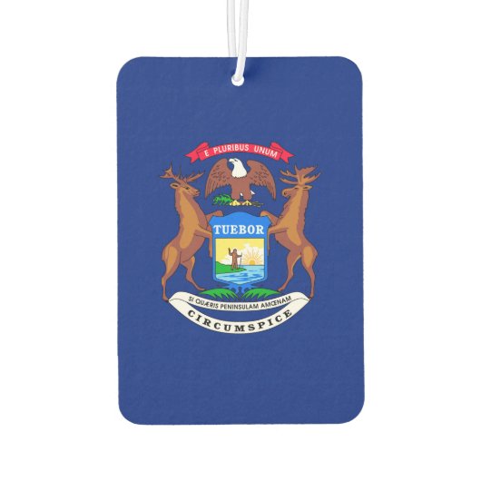 Michigan State Flag Design Luchtverfrisser (Achterkant)