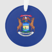 Michigan State Flag Design Ornament (voorkant)