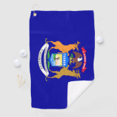 Michigan State Flag Golf Towel Golfhanddoek (Insitu)