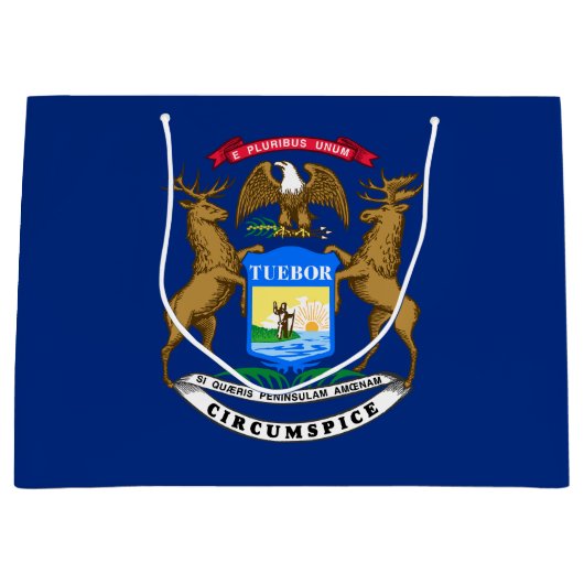 Michigan State Flag Groot Cadeauzakje (Voorkant)