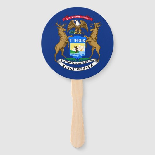 Michigan State Flag Handwaaier (Achterkant)