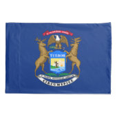 Michigan State Flag Kussensloop (Achterkant)
