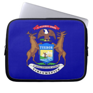 Michigan State Flag laptophoes Laptop Sleeve