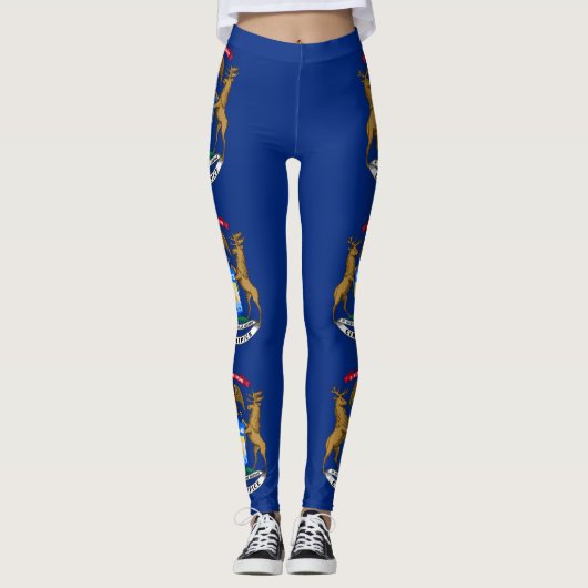 Michigan State Flag Leggings (Voorkant)