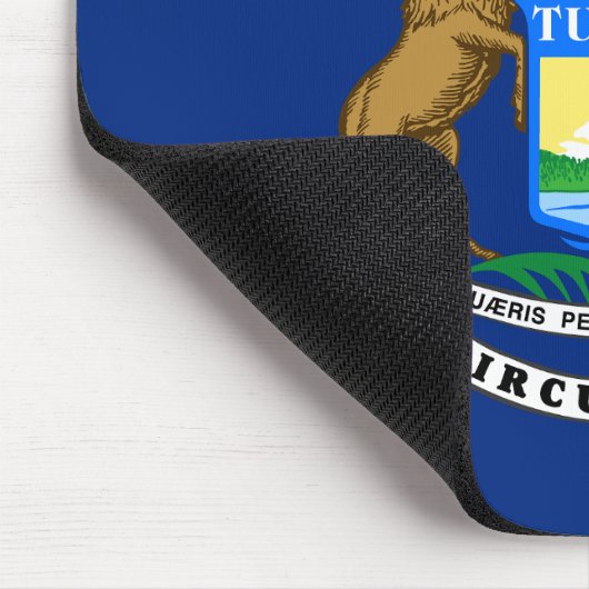 Michigan State Flag Muismat (Hoek)