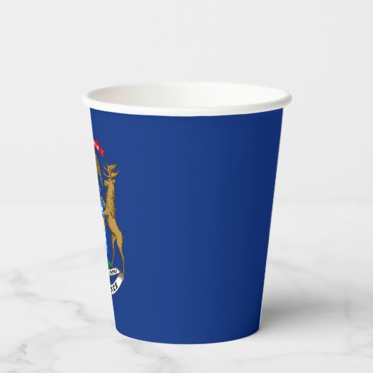 Michigan State Flag Papieren Bekers (Achterkant)