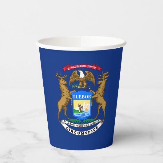 Michigan State Flag Papieren Bekers (Links)