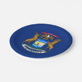 Michigan State Flag Papieren Bordje (Gekanteld)