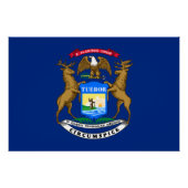 Michigan State Flag Perfect Poster (Voorkant)