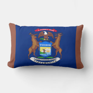 Michigan State Flag Print Patriottisch Kussen