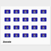 Michigan State Flag Ronde Sticker (Vel)