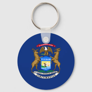 Michigan State Flag Sleutelhanger