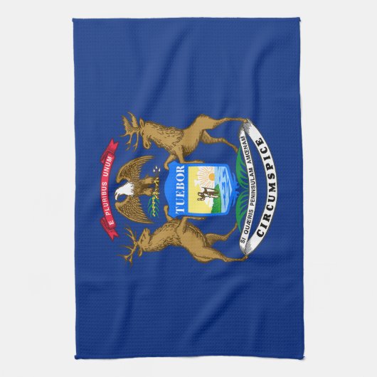 Michigan State Flag Theedoek (Verticaal)