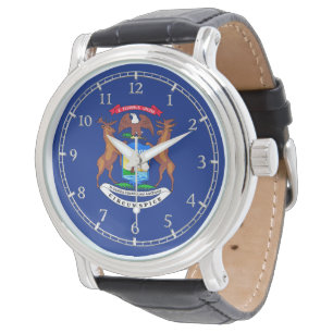 Michigan State Flag Watch Ontwerp Horloge