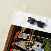 Michigan State Groeten Kleurrijke Art Beach Handdo Strandlaken (In situ)