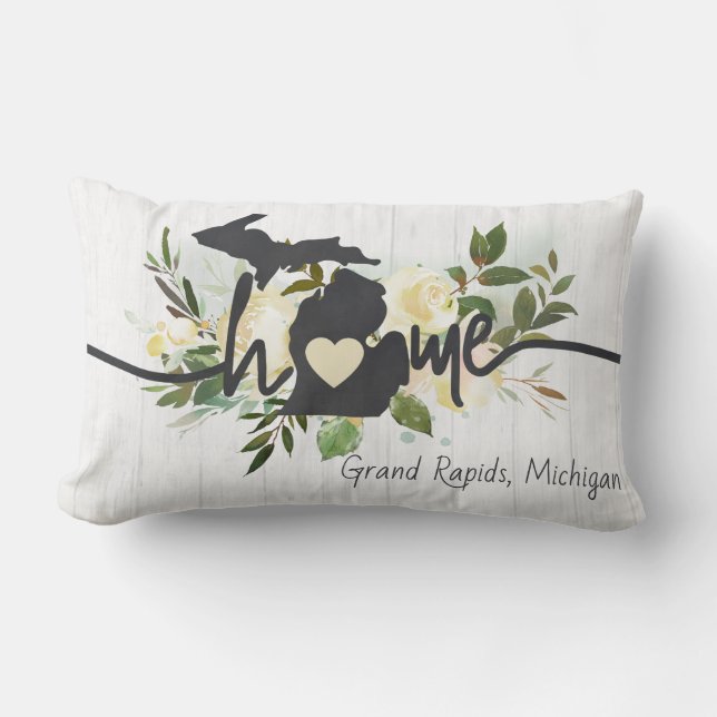 Michigan State heeft uw thuisstad Rustic gepersona Kussen (Voorkant)