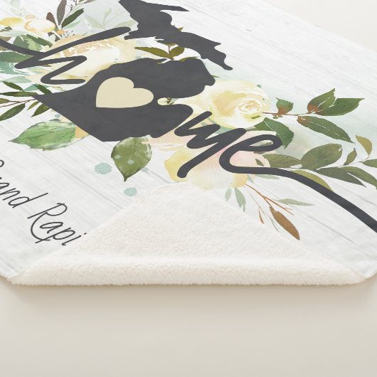 Michigan State heeft uw thuisstad Rustic gepersona Sherpa Deken (3/4)