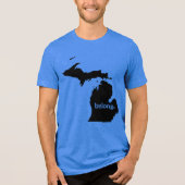 Michigan State Map Belong Tri-Blend Shirt (Voorkant)