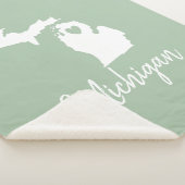 Michigan State map love home  Sherpa Deken (3/4)