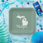 Michigan State Map Papieren Bordje (Feest)