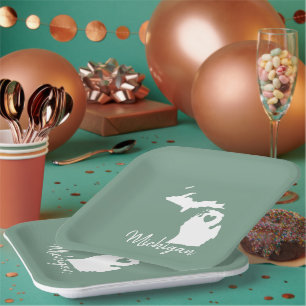 Michigan State Map Papieren Bordje