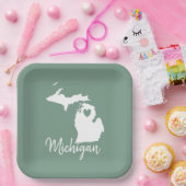 Michigan State Map Papieren Bordje (Feest)