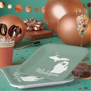 Michigan State Map Papieren Bordje