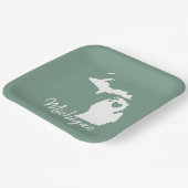 Michigan State Map Papieren Bordje (Gebogen)