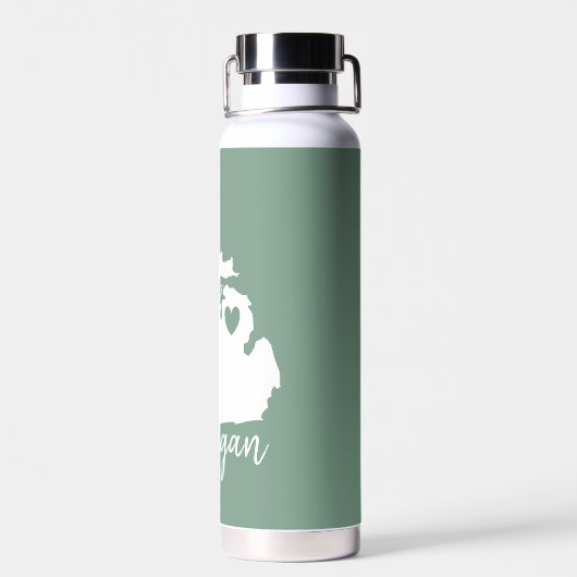 Michigan State Map Waterfles (Achterkant)