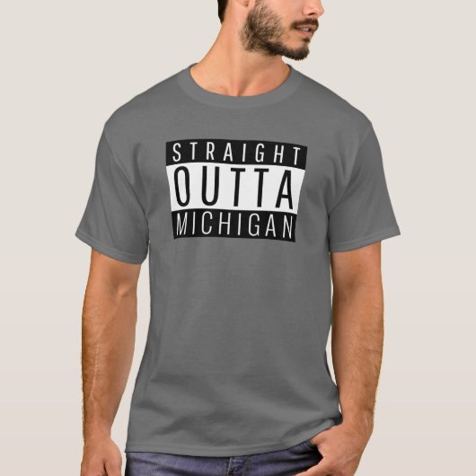 Michigan State MI Verenigde Staten T-shirt (Voorkant)