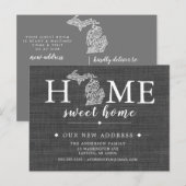 MICHIGAN State Moving Aankondiging Post Kaart (Voorkant / Achterkant)