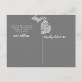 MICHIGAN State Moving Aankondiging Post Kaart (Achterkant)