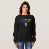 Michigan State MSU Spartans Pride Rainbow Tie Dye Trui (Voorkant volledig)