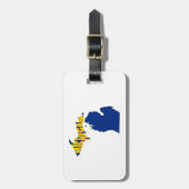 Michigan State Name Word Art Yellow Bagagelabel (Voorkant verticaal)