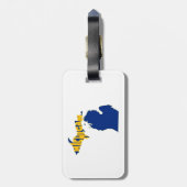 Michigan State Name Word Art Yellow Bagagelabel (Achterkant verticaal)