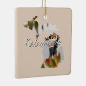 Michigan State Photo insert and town name Keramisch Ornament (Rechts)