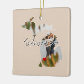 Michigan State Photo insert and town name Keramisch Ornament (Links)