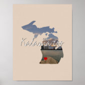 Michigan State Photo insert and town name Poster (Voorkant)