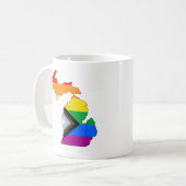 Michigan State Pride LGBTQ Progress Pride Koffiemok (Voorkant links)