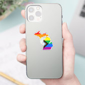 Michigan State Pride LGBTQ Progress Pride Sticker (Telefoon)
