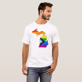 Michigan State Pride LGBTQ Progress Pride T-shirt (Voorkant volledig)