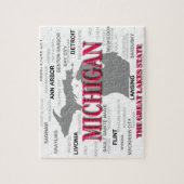 Michigan State Pride Map Silhouette Legpuzzel (Verticaal)