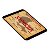 Michigan State Pride Map Silhouette Magneet (Rechterzijde)