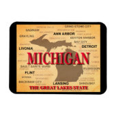 Michigan State Pride Map Silhouette Magneet (Horizontaal)