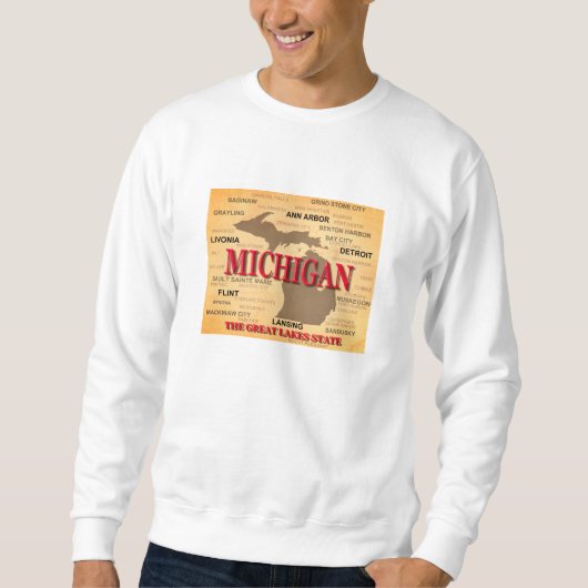 Michigan State Pride Map Silhouette Trui (Voorkant)