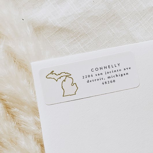 Michigan State Return-adreslabels Etiket