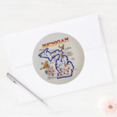 Michigan State Ronde Sticker (Envelop)