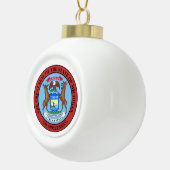 Michigan State Seal - Keramische Bal Ornament (Rechts)