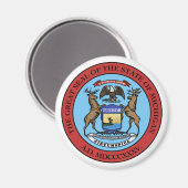 Michigan State Seal Magneet (Voorkant / Achterkant)