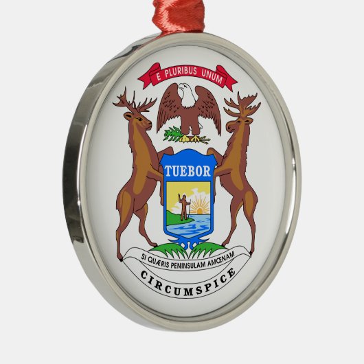 Michigan State Seal Metalen Ornament